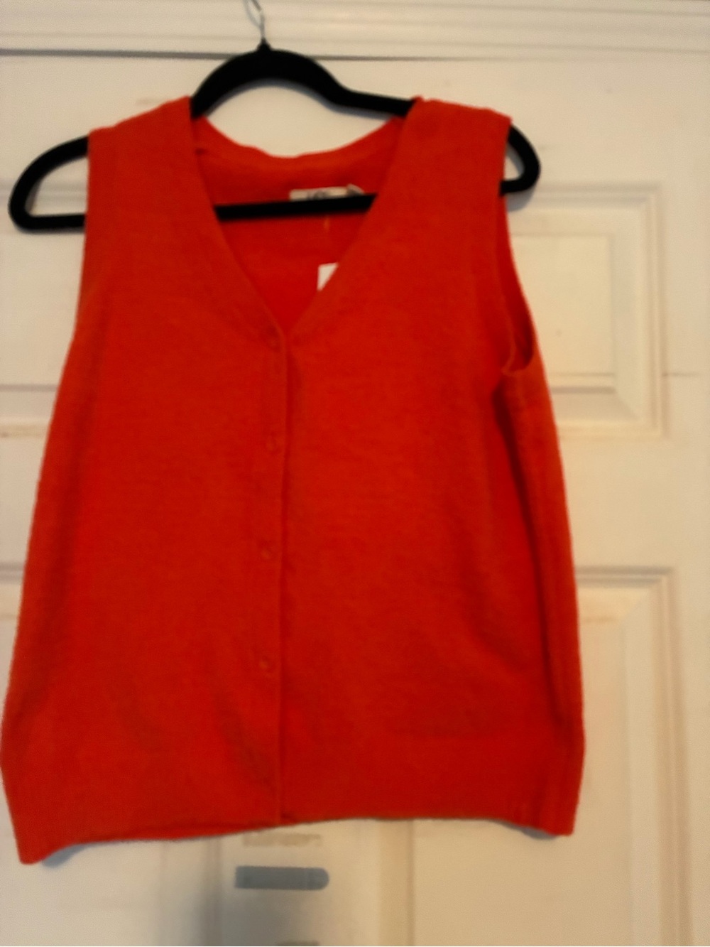 UGG Women's V-Neck Button-Front Sweater Vest - Bright Orange